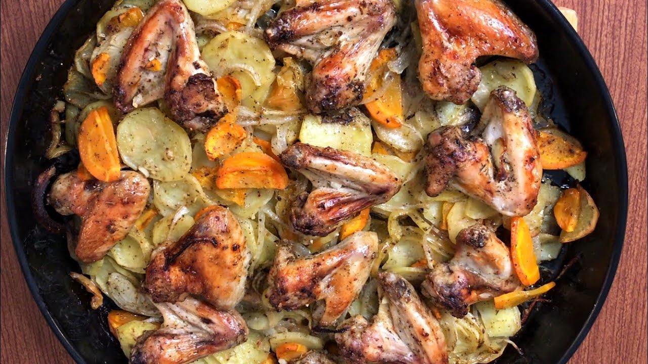 Курица с овощами в кастрюле