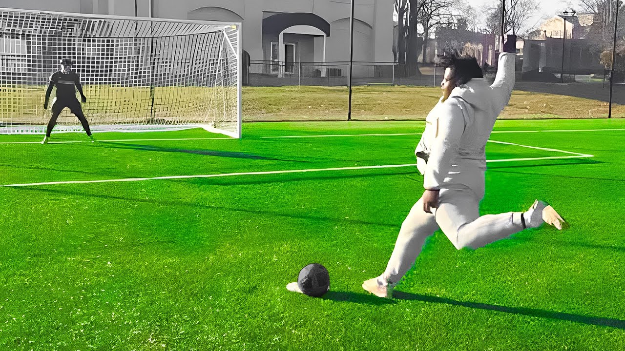 Chibu Plays Soccer Against D1 Soccer Player..