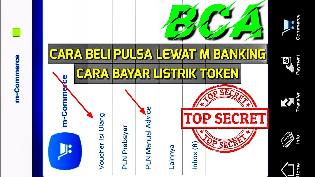 Cara beli token listrik via Bca Mobile. 