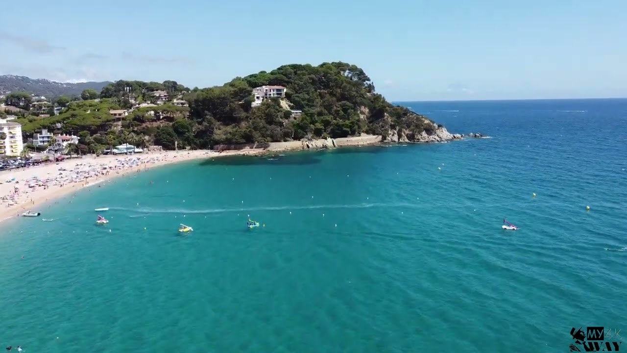 Playa de Fenals - Costa Brava 4k by drone