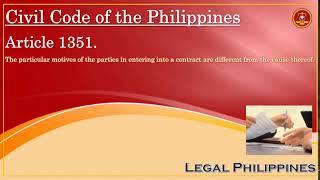 Civil Code of the Philippines, Article 1351