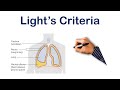 Pleural Effusion Light's Criteria | USMLE STEP COMLEX NCLEX
