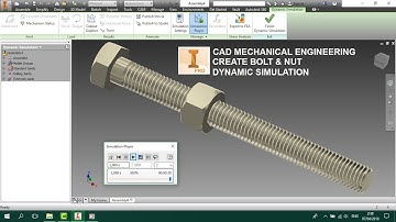 Bolt and Nut Animation with Dynamic Simulation | Autodesk Inventor Profesionall