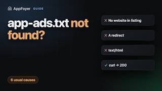 Why AdMob says your app-ads.txt was not found