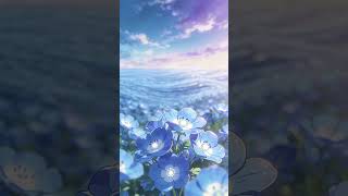 Nemophila field Cinimatic Videos #nemophila #shorts