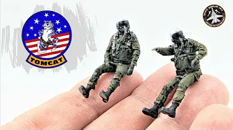 F-14 tomcat 1/48 Pilot and RIO figures