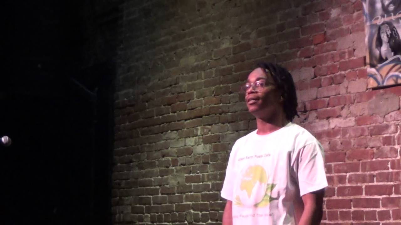 T-shirt Urbain Youth Speaks - Poetry Slam, Noir Et Blanc, 100% Coton épais, Taille L