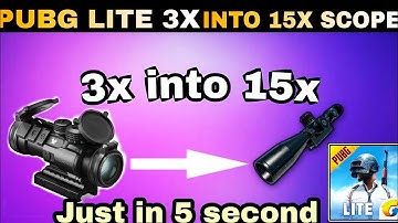 🔥How to convert 3x scope into 15x scope (Trick):PUBG MOBILE LITE🔥khan