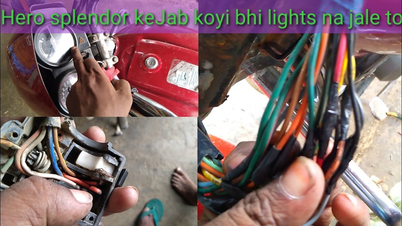 hero honda splendor electrical wiring diagram