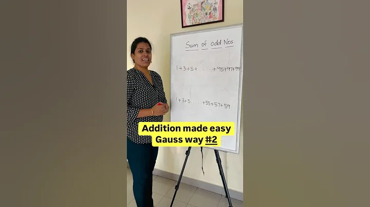 Addition Odd number 1 to 100 gauss way