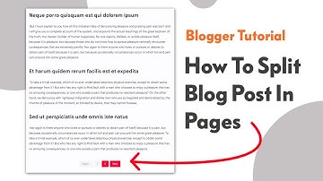 Easily Split Long Blog Posts into Multiple Pages in Google Blogger (Step-by-Step Guide)