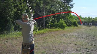 Shooting TRAD BOW class at 80 YARDS