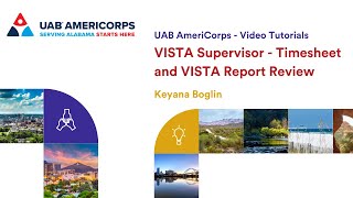VISTA Supervisor - Timesheet and VISTA Report Review