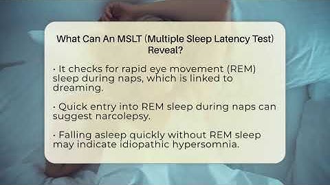 What Can An MSLT (Multiple Sleep Latency Test) Reveal? - Sleep Apnea Support Network