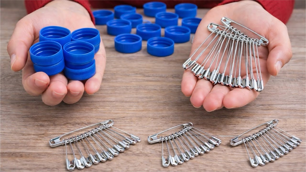 Сделайте 50 таких за один день, продайте их и заработайте деньги! Булавки, пластиковые крышки.