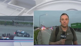 Crash victim reacts to 405 Freeway pursuit Resimi