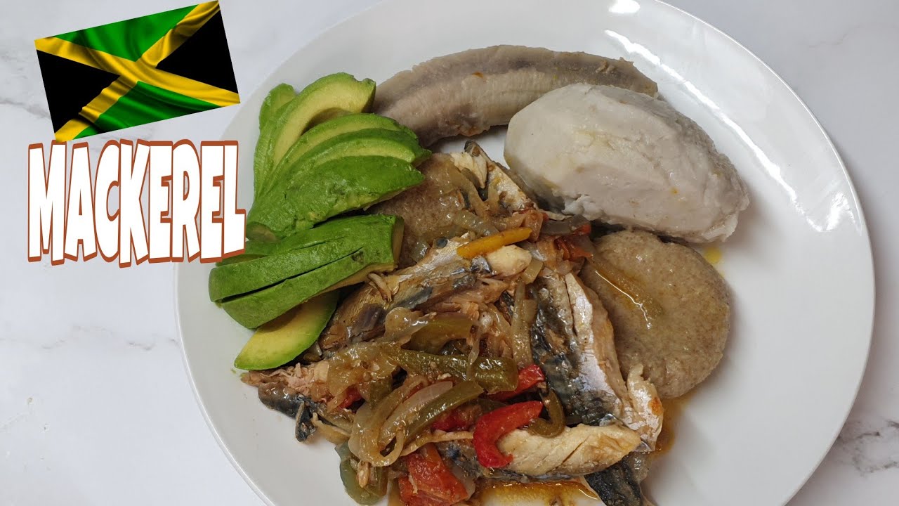 MY JAMAICAN COOK UP MACKEREL WITH DUMPLING, BANANA, COCO JAMAICAN