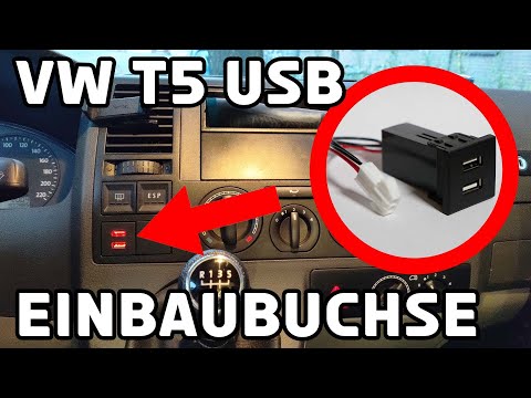 VW T5 USB Einbau Buchse / Ladebuchse einbauen 