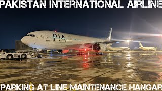 PIA Pakistan International Airline | Boeing 777-300(ER) AP-BGZ | Parking At Line Maintenance Hangar.