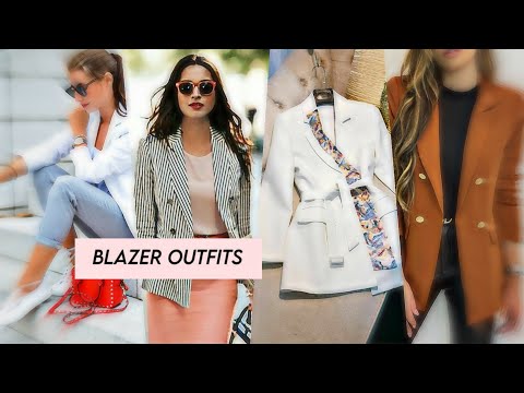 تنسيقات جاكيت بليزر الحريمي للصيف 2021 انيق     بليزر حريمي صيف 2021