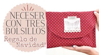 Neceser Plano Multiusos de Tres Bolsillos para Regalar en Navidad - Rápido y Sencillo