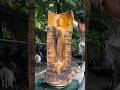 Amazing Tree Trunk Transformation into Buddha🪵➡️🙏 #wood #statue #artwork#buddha#beautiful #vishuart