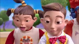 Pixel, Trixie, Stingy, Ziggy & Stephanies Reaction To Sportacus Got Crushed By The Wall & Died