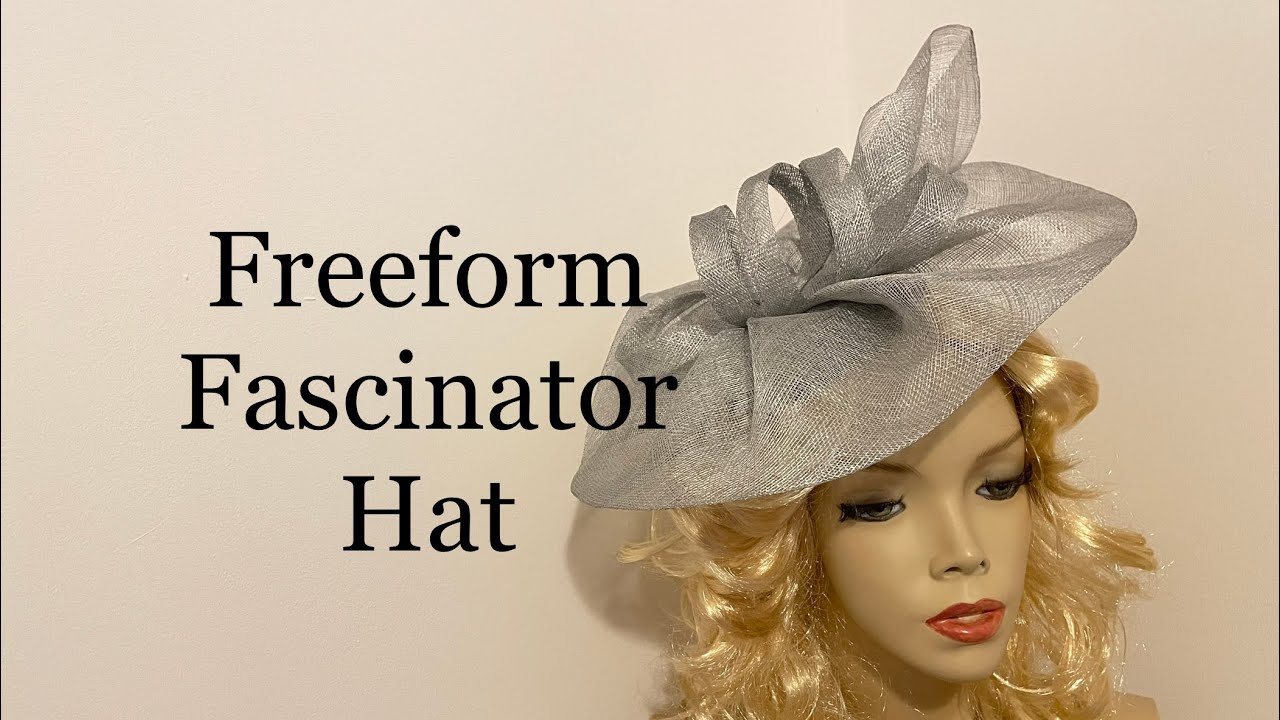 How to make a Fascinator saucer hat base - freeform Sinamay hatinator, Millinery tutorial