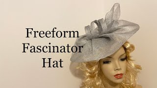 How to make a Fascinator saucer hat base - freeform Sinamay  display picture 2