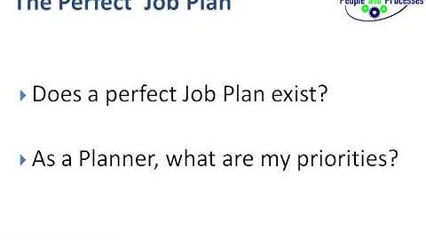 The Perfect Maintenance Job Plan