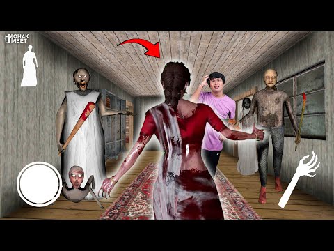 PLAYING GRANNY AS KAMLA : ग्रैनी | HORROR GAME GRANNY - SLENDRINA || MOHAK MEET