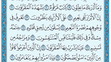 سوره المطففين من 22 الى 36