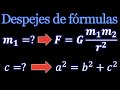 Cómo Despejar Una Variable Para Diferentes Tipos de Fórmulas - 10 EJEMPLOS