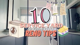 10 Service Yard Renovation Tips  Ep 18 | House Tour | Singapore HDB 4Room BTO