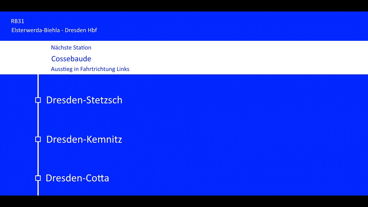 Ansagen #14 RB31 in Richtung Dresden
