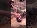 ASMR- Girl skills creates FIRE to cooking 😳🔥#survival #bushcraft #outdoors #cooking #marusya