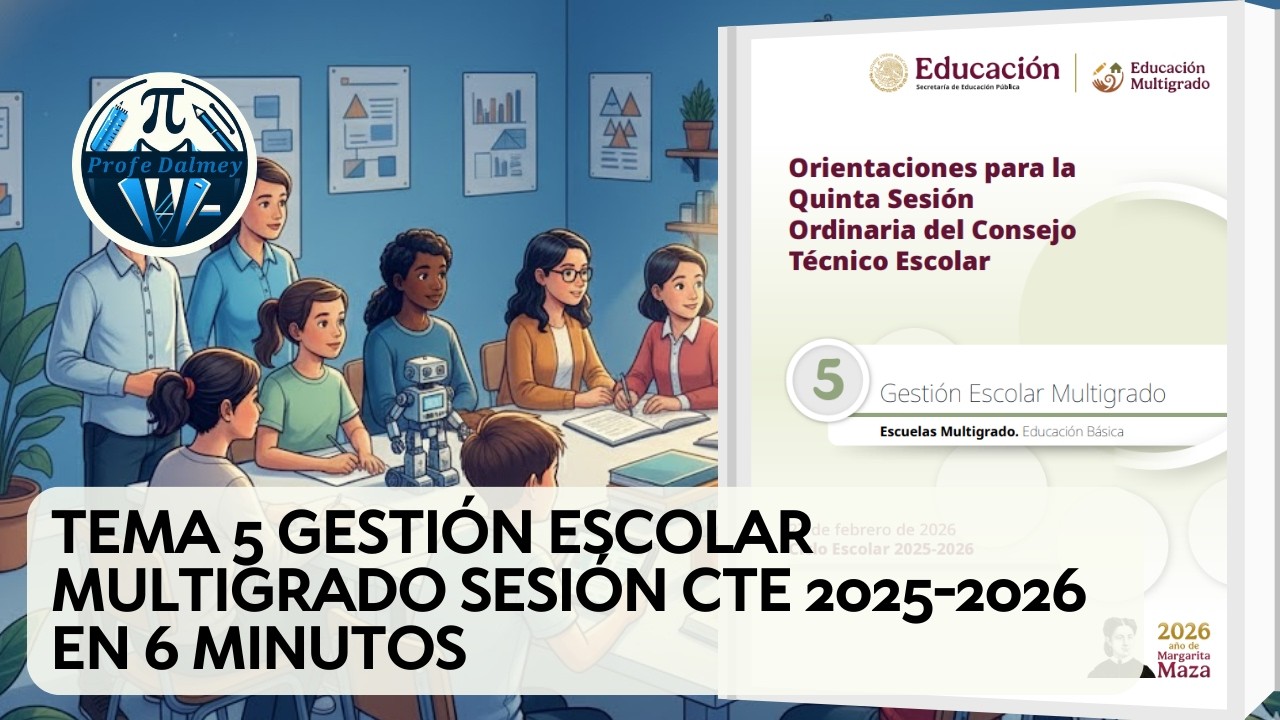 TEMA 5: GESTIÓN ESCOLAR MULTIGRADO  SESIÓN CTE 2025-2026 EN 6 MINUTOS | PROFE DALMEY