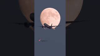 Boeing 777 crossing the Moon