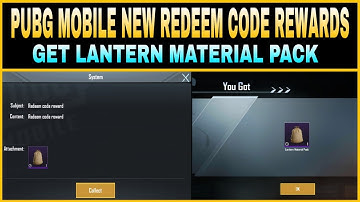 PUBG MOBILE NEW REDEEM CODE REWARDS || GET LANTERN MATERIAL PACKS FOR SPRING PARTY EVENTS ||
