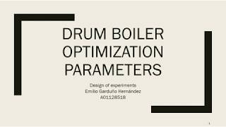 Drum Boiler optimization parameters, corrected version
