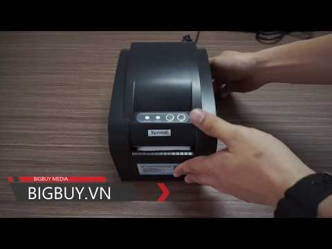 Video in test máy in mã vạch Xprinter XP 350B - youtube