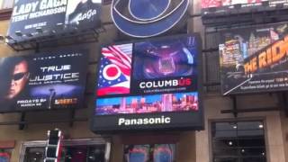 Columbus 2020 spot in Times Square produced by Fahlgren Mortine and Bartha