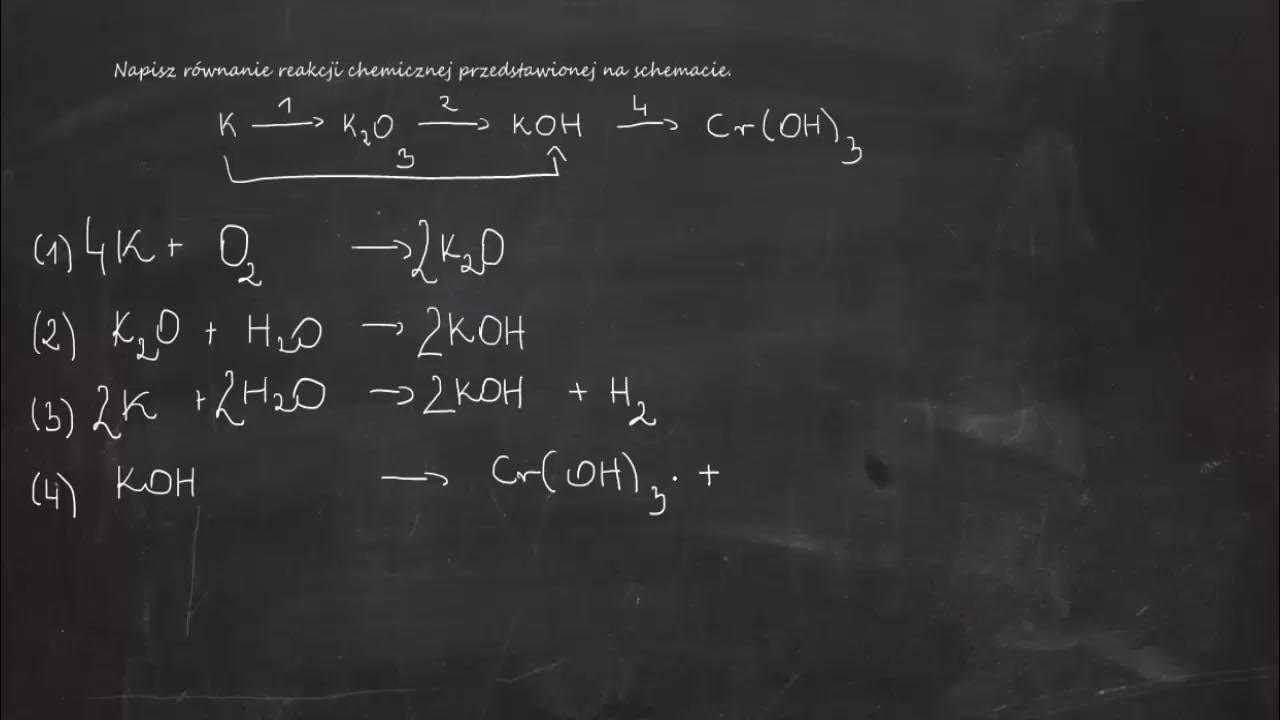 Równanie Pewnej Reakcji Chemicznej Można Przedstawić Zapisem 2a Napisz równanie reakcji chemicznej przedstawionej na schemacie. K