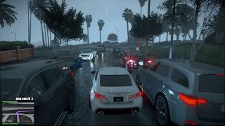 GTA 5 - Driving a Lexus RCF in the Rain
