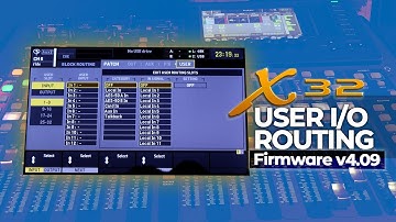 USER Input and Output Routing on Behringer X32