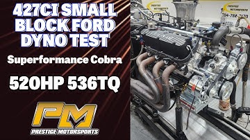 520Hp 427ci Small Block Ford Dyno Test for Crown Concepts Superformance Cobra at Prestige