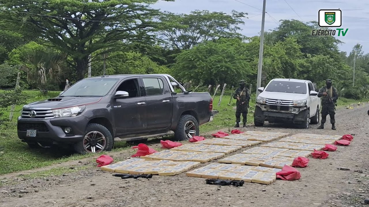 Ejército de Nicaragua incautó 600 kilos de cocaína en la carretera El Viejo – Potosí