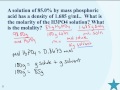 Molarity-Molality-Mass percent