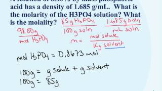 Molarity-Molality-Mass percent
