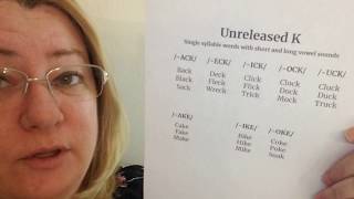 Full Unreleased Consonant K, American English Pronunciation Lesson Update